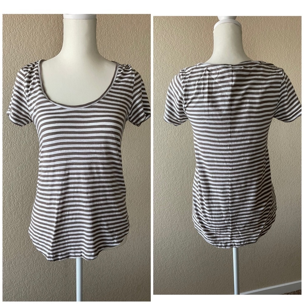 Banana Republic cotton/modal striped t-shirt - xs